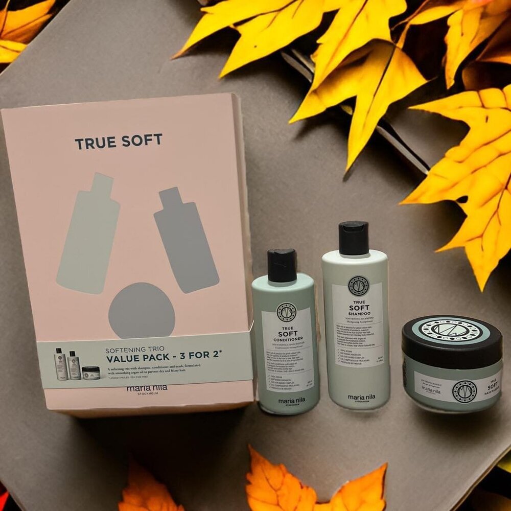 Maria Nila True Soft Softening Shampoo Conditioner Mask Trio